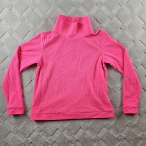 Dudley Stephens Slope Turtleneck Fleece Sweater Womens Medium in Neon Pink